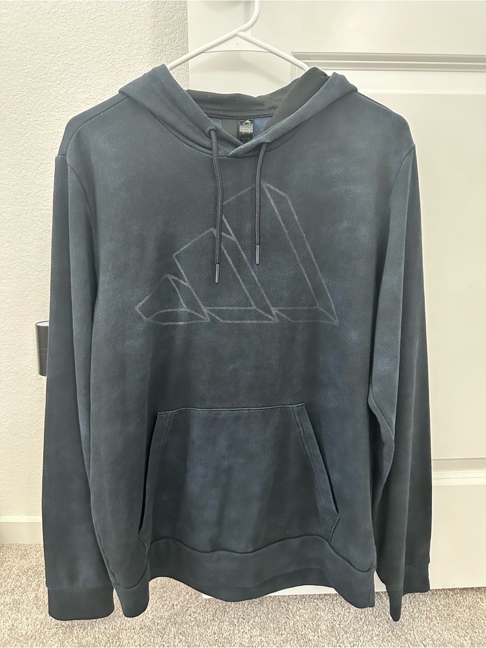 adidas Men's Dark Charcoal/Washed Black Pullover Hoodie